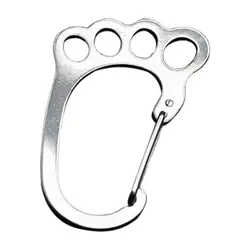 Heroclip Mini moschettone per impieghi gravosi simpatico gancio per chiavi a forma di piede con superficie liscia e acciaio inossidabile per i viaggi