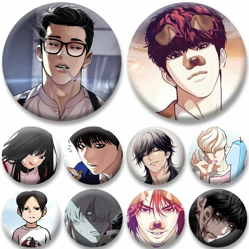 Pins de esmalte Lookism de Manhwa, insignias de dibujos animados de Daniel Park, Diego Kang, Zack Lee para mochilas, ropa, sombreros, joyas, broches, regalos para amigos