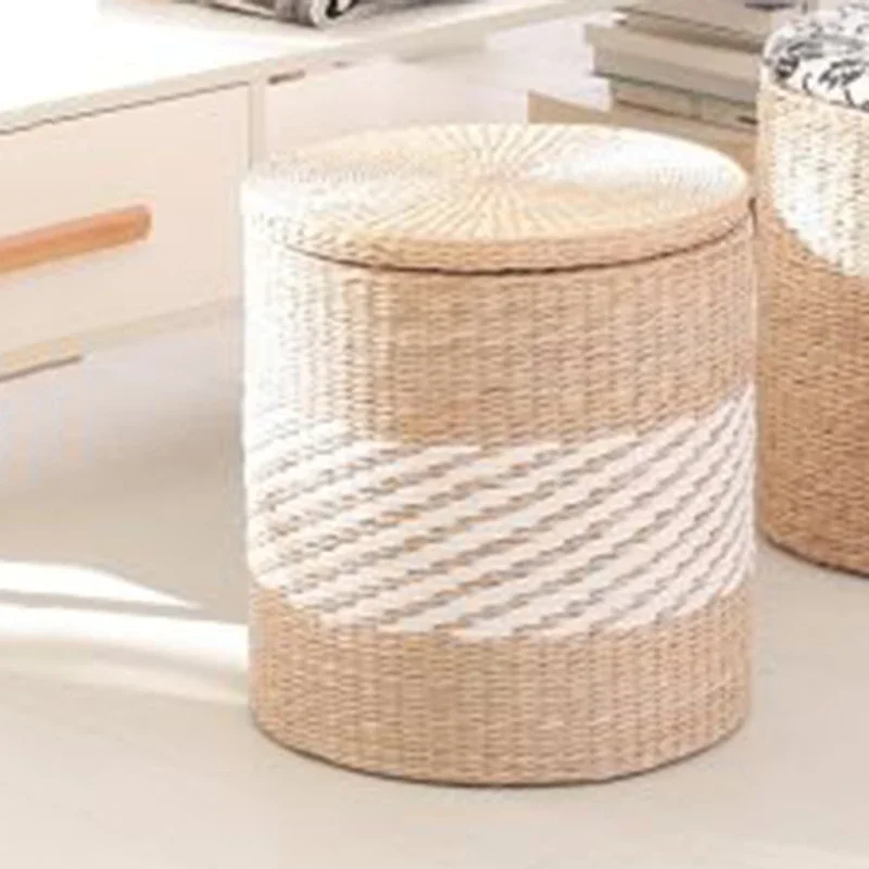 Rattan Storage Stool Economic Space Saving Multifunction Advanced Storage Stool Fashionable Mobili Salvaspazio Home Furniture