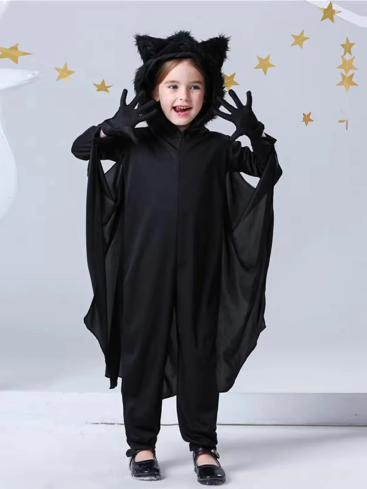loween Bla Bat Costume Children's Parent-Child Matching Adult  Bat Outfit Stage Performance Costume Women's Faion