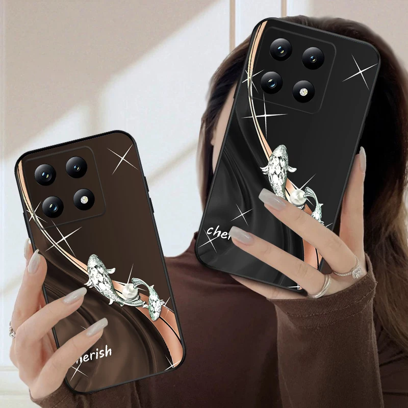 

Cute silver Pisces For Xiaomi Poco X7 M7 Pro 5G M5 X4Pro M4 M6 4G C65 C75 F6 F5 X6 5 7 X5 F7 Ultra M5S M4Pro 5G soft phone case