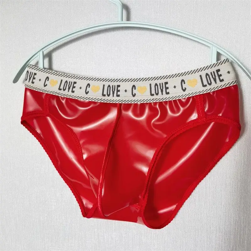 الرجال اللاتكس ملخصات لعب الأدوار مثير الملابس الداخلية سراويل الوثن المطاط الملابس الداخلية مع القضيب الواقي الذكري الكرة مثلي الجنس ليلة حفلة مثير السروال