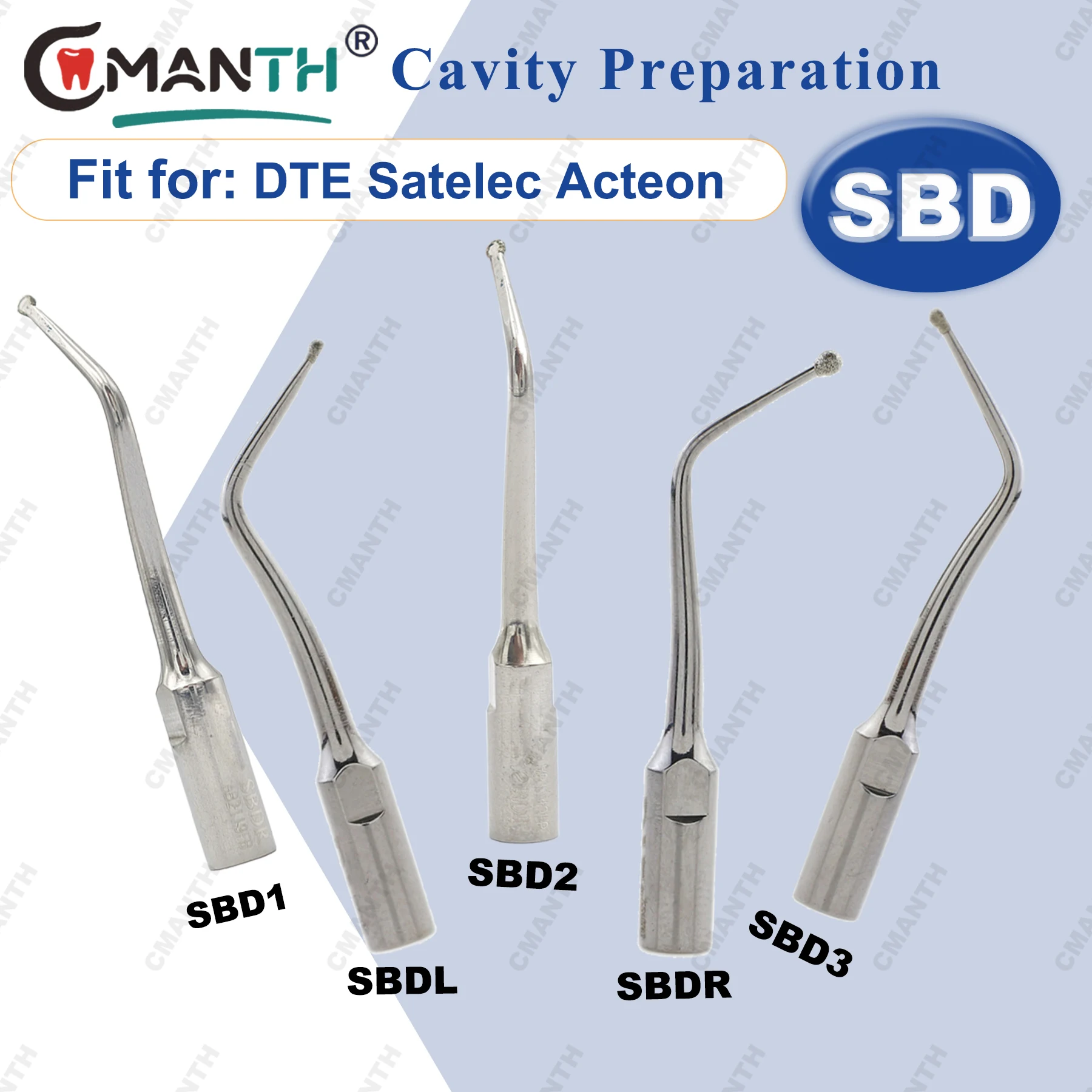 

Стоматологический ультразвуковой скалер, наконечник для удаления зубного камня, подготовка полости, подходит для DTE NSK Satelec, наконечник ультразвукового скалера SBD1-3 SBDR SBDL