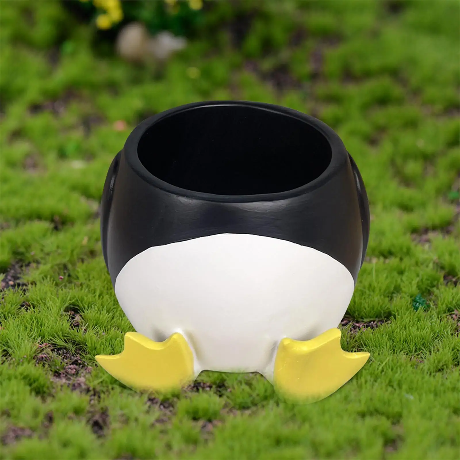 

Penguin Plant Pot Flowerpot Funny Storage Container Bonsai Pot Garden Animal Statue for Balcony Windowsill Yard Patio Home