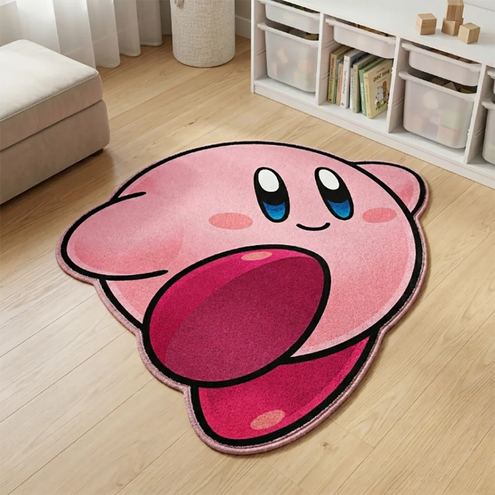 Anime Pokemon Cute Pink Kirby Doormat/Rug - Non-Slip Soft Plush Carpet for Living Room & Nursery Home Decor view 4