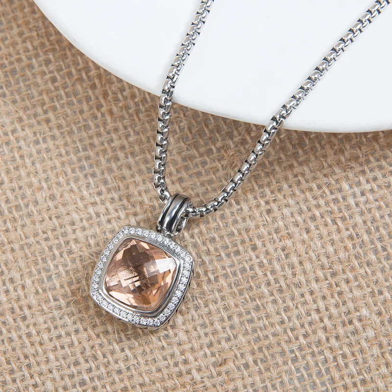 

Classic Women's Necklace Luxury Pendant Wired Design Necklace Pendant Morgan Zircon Jewelry Fashion David Necklace Accessories