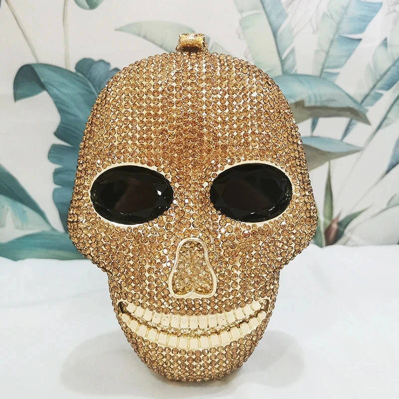 Skull Shape Evening Clutches Bag Luxury 4 Styles  White/Black/Red Rhinestone Women’s Diamond Party Prom Handbags Money Wallets