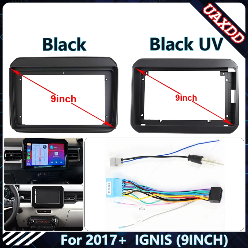 

Рамка для автомобильного радиоприемника для SUZUKI 2017 IGNIS 9-дюймовая стереопанель провод жгут питания кабель адаптер Canbus декодер