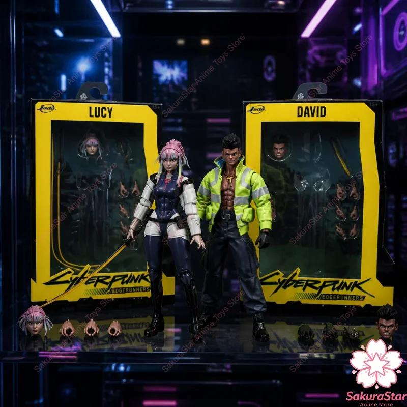 【In Stock】Jada Cyberpunk Edgerunners David Martinez Lucy Kushinada Anime Action Figure Collectible Model Toy Gift