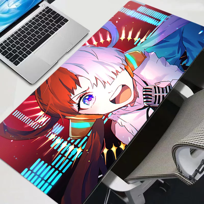 Mouse Pad Kawaii Girl Desk Mat Anime One Piece Uta Play Mat Gaming Mousepad Speed Computer and Office Gamer Cabinet Keyboard Pad view 3
