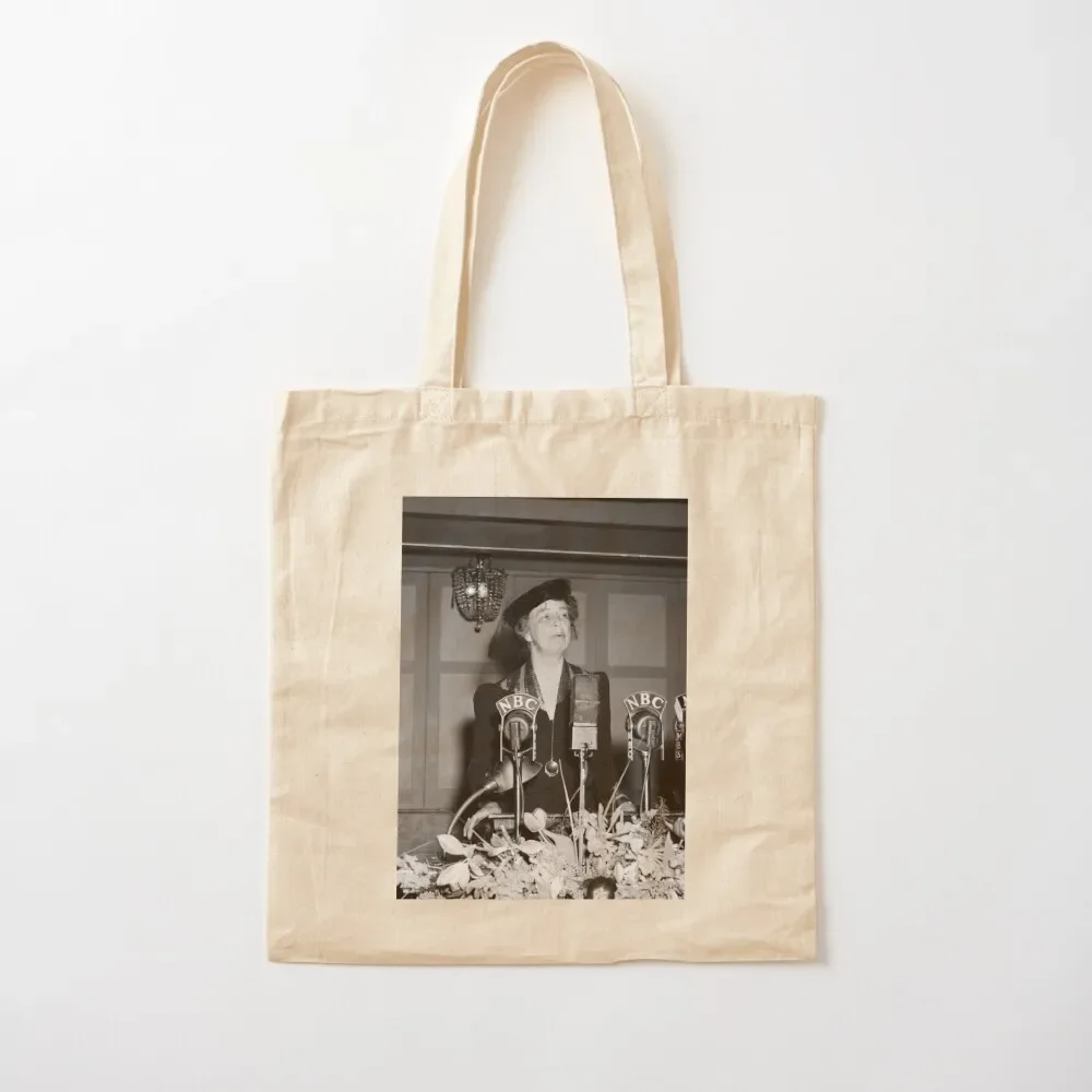 Eleanor Roosevelt Speaking To Crowd - 1939 Tote Bag shopping bags foldable Big bag women Tote Bag