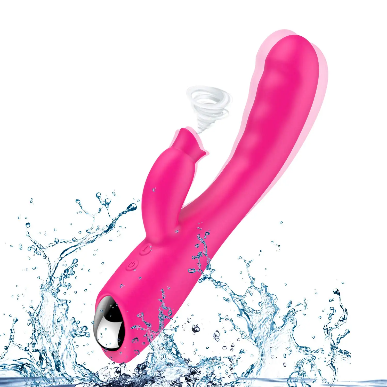 

Clitoral G Spot Licking and Sucking Toy Rose for Women Sucker Cordless Pleasure Thrusting Silent Waterproof Soft Rabbit Dual Mo