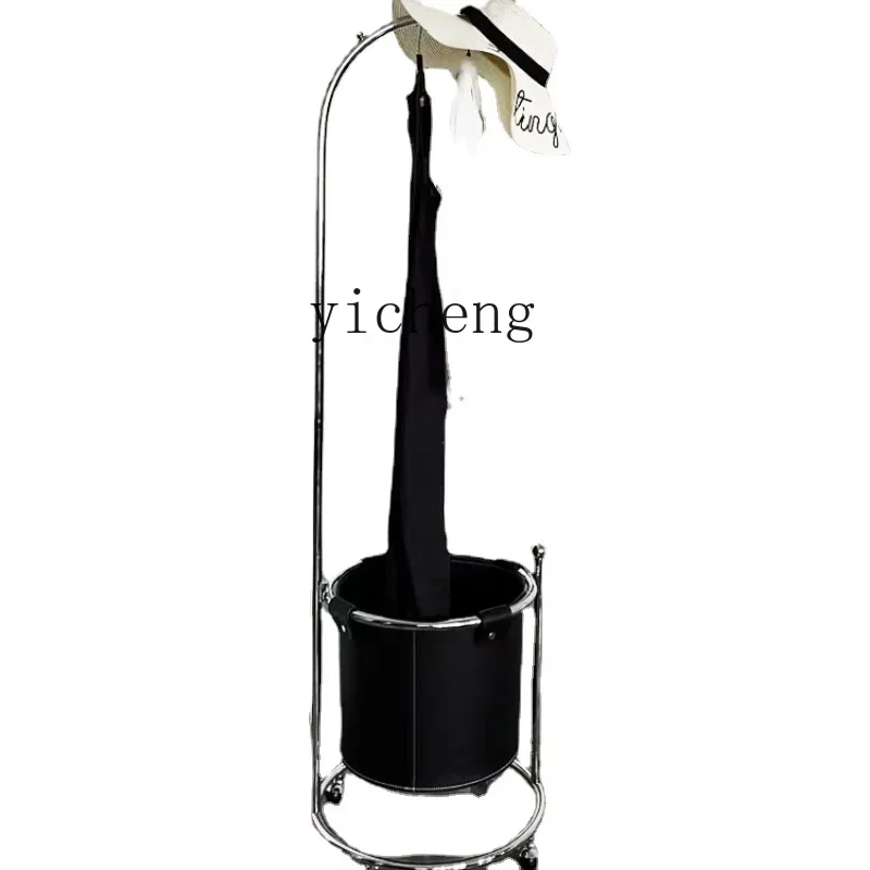 ZZ Zf Stainless Steel Mobile Hanger Bedroom Floor Bedside Clothes Artifact Corner Coat Rack