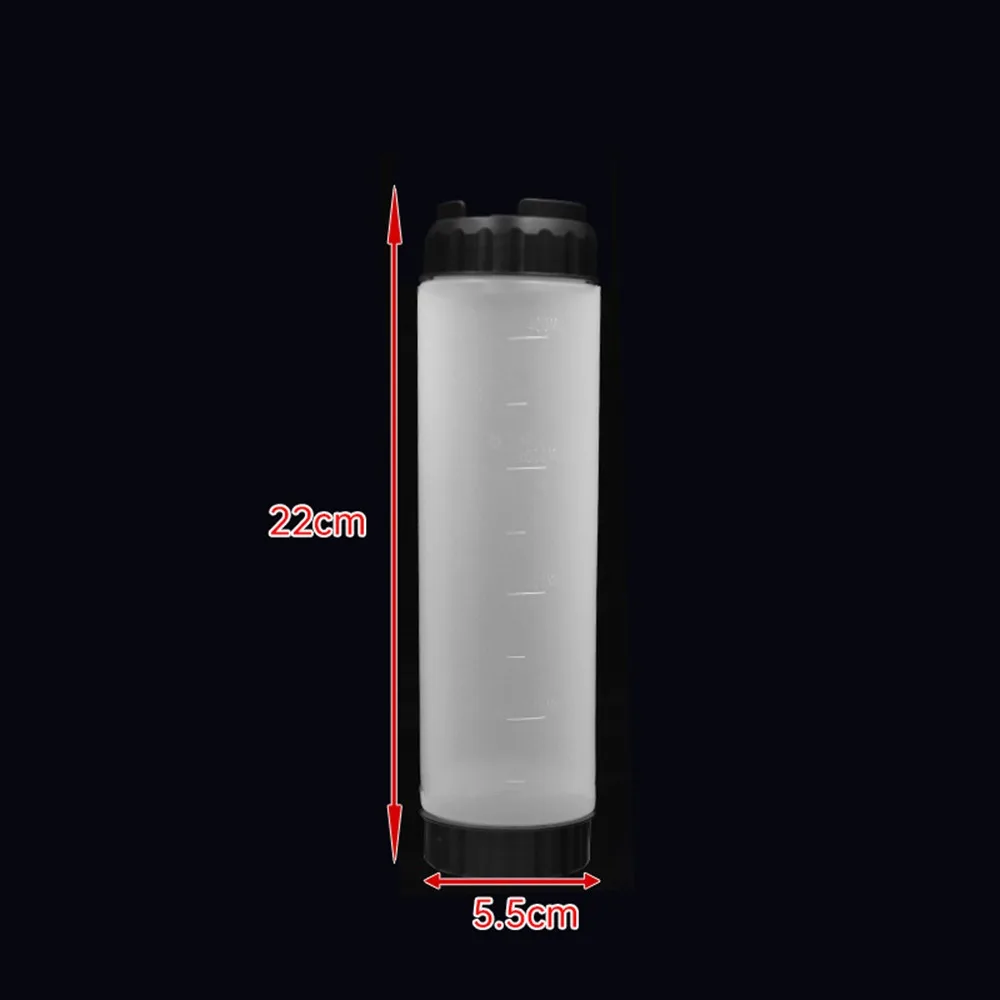 Double Head Squeeze Sauce Bottle In First Out First 16oz 20oz 24oz Tomato Catchup Dispenser Large Capacity Plastic Ketchup