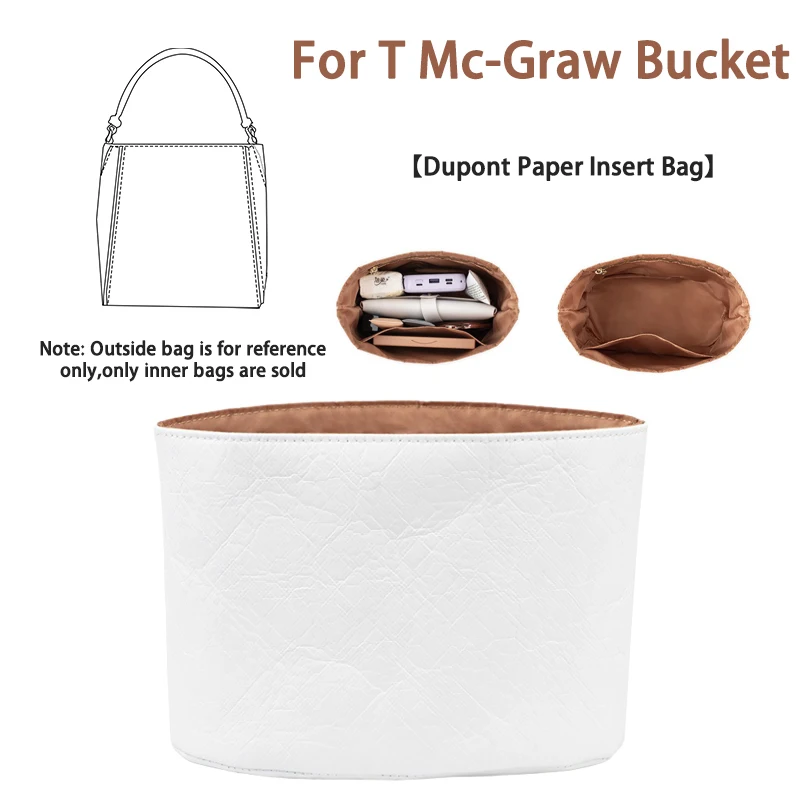 EverToner Storage Inner Bag For T Mc-Graw Bucket Bag DuPont Paper Makeup Bag Shape Support Cosmetic Organizer