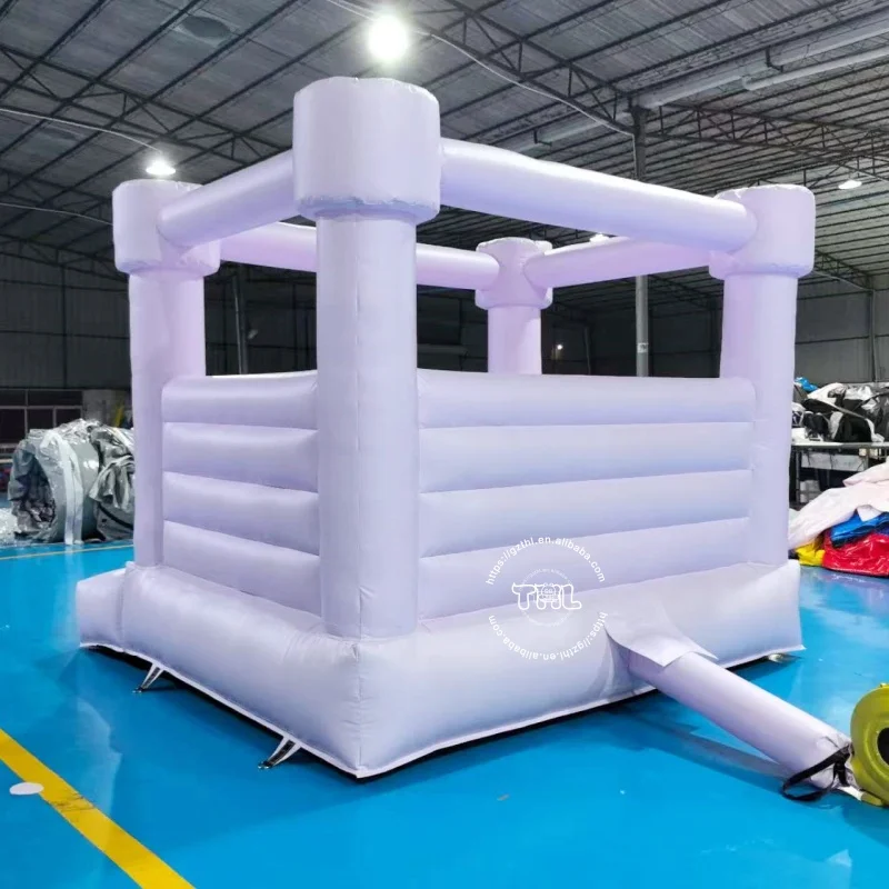 Inflatable Purple Bounce Castle10x10FT PVC Bouncy House for Toddler Kids and Adults Indoor or Outdoor Wedding Birthday Party