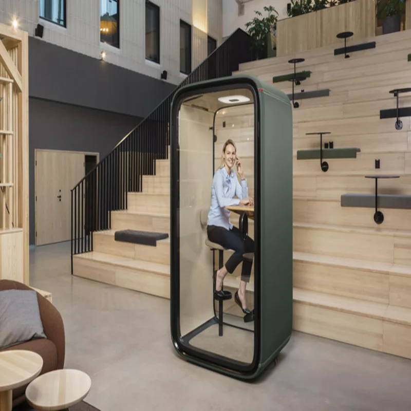 Acoustic Booth Aluminum Frame 105x85x195cm Enclosed Silent Cabin For Office Individual Call Focus Work Sound Pod