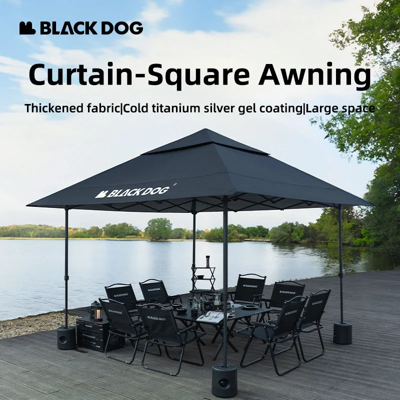 Blackdog Outdoor Awning Thickened And Enlarged Foldable Quadrangle Umbrella Sunscreen Waterproof Shed Camping Equipment