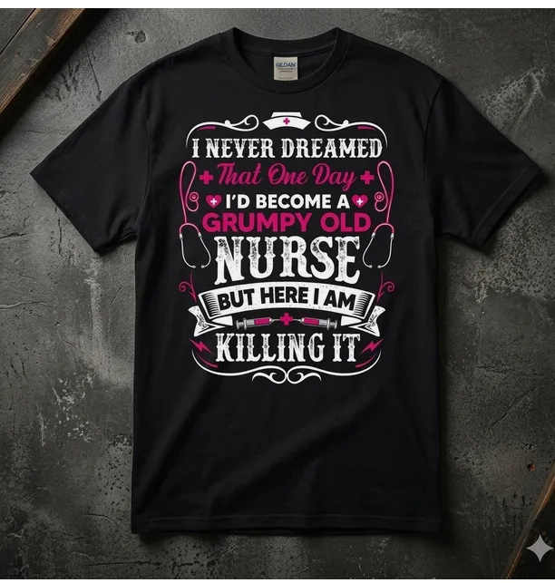Nurse Registered LPN ER Funny Gift Cotton Tee Graphic Unisex T-shirt