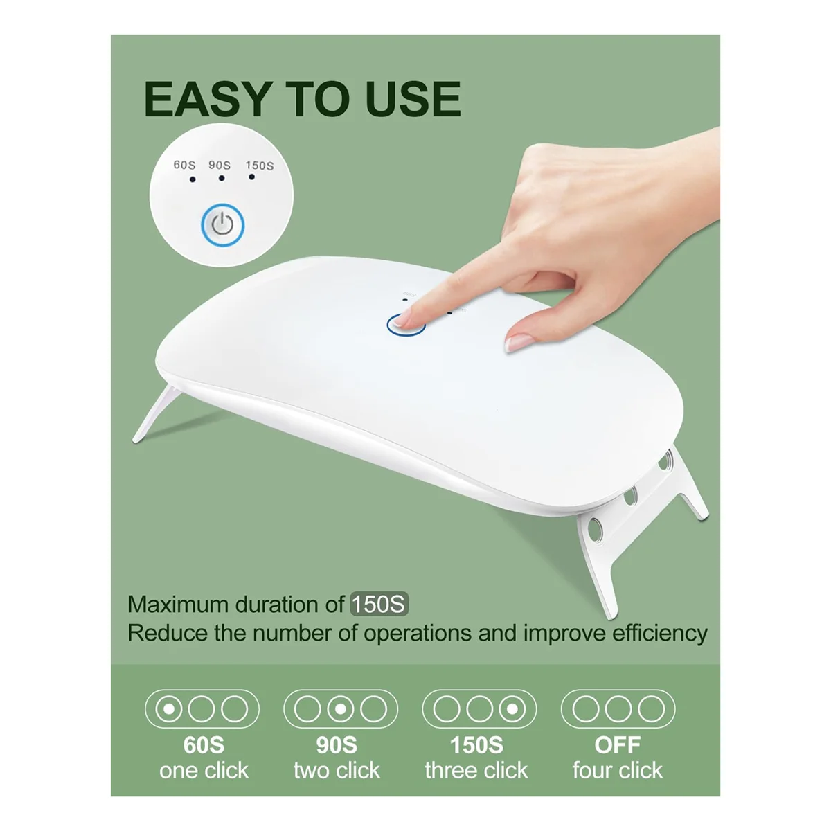 Luz UV plegable para resina, lámpara UV portátil de curado rápido de mayor potencia, suministros para moldes de resina UV