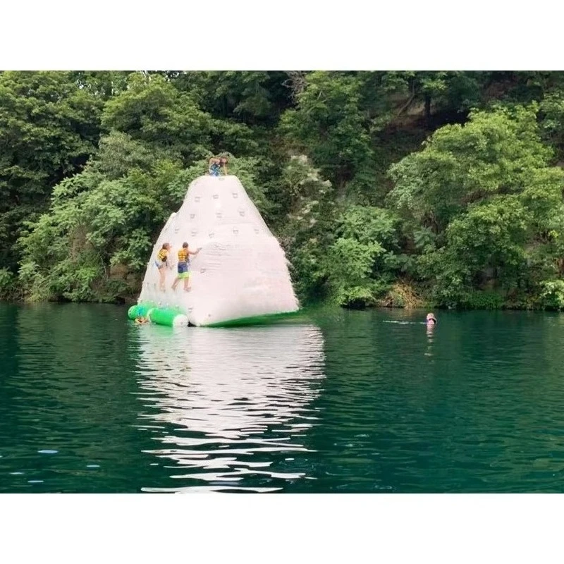 

Надувная водная горка для аквапарка по заводской цене, оборудование для водных развлечений, надувная плавучая горка с лестницей