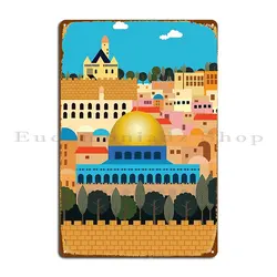 Jerusalem In Daylight Metal Sign Plaques Garage Iron Retro Bar Cinema Tin Sign Poster