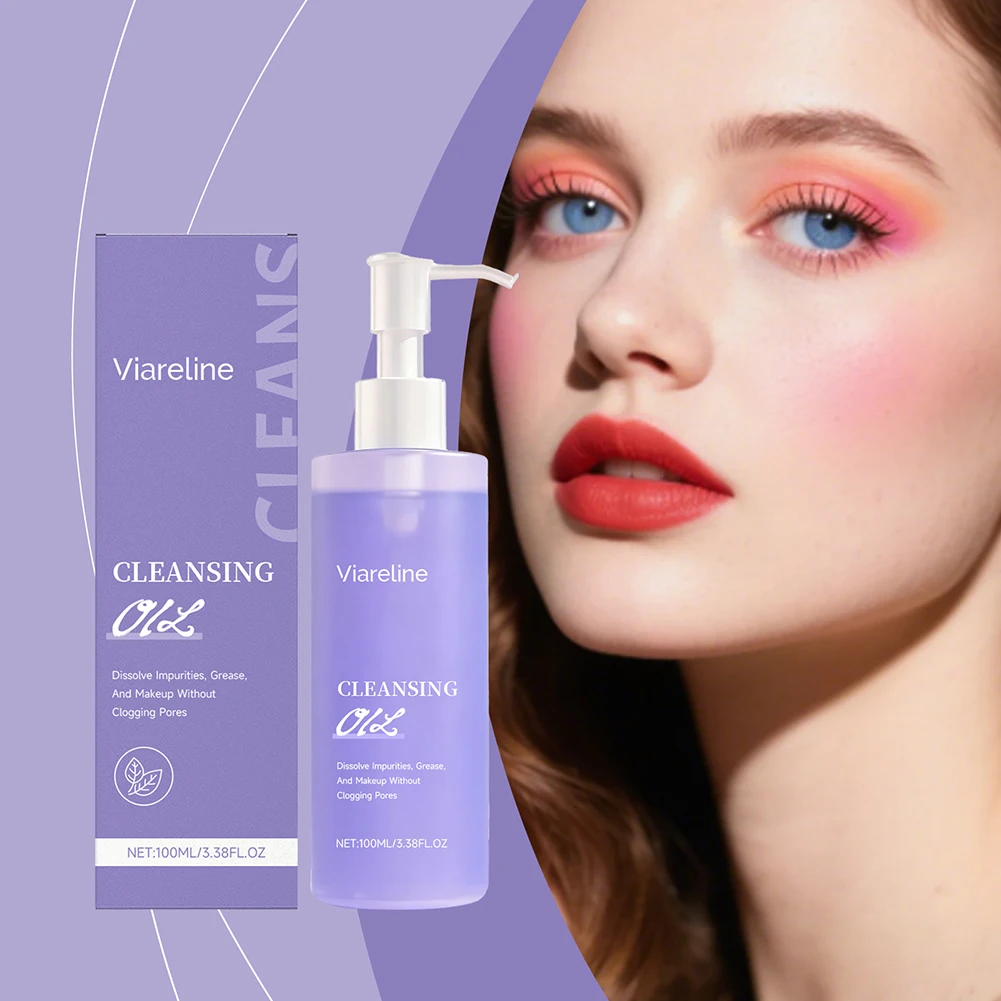 100ml クレンジングオイル、敏感肌用の優しいクレンジングオイル、天然植物ベースの優しいフェイスオイルクレンザー、メイク落としオイル