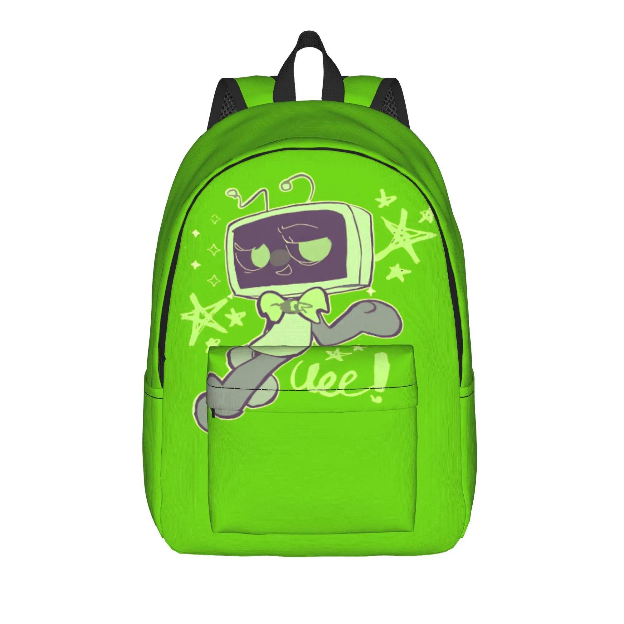 Dandys World Vee Casual Backpack Durable High School Work Catoon Daypack for Men Women College Canvas Bags