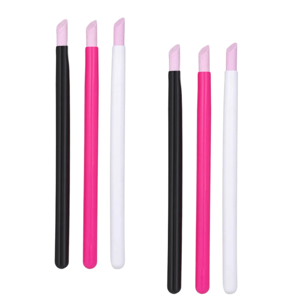 6 個マニキュア消しゴムペンキューティクルホルダードリルサンディングペンスクラブスティックファイルバッファ素材実用