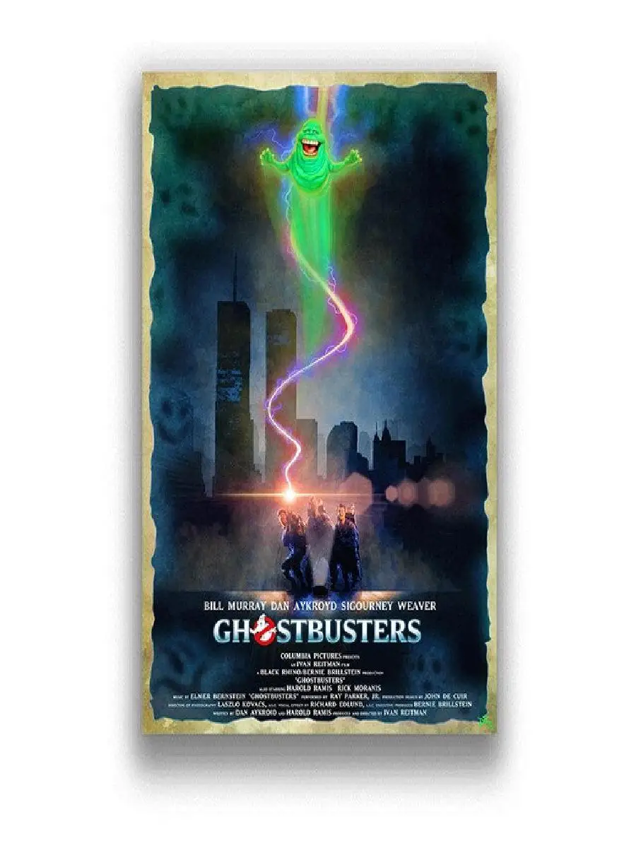 Retro Classic Ghostbusters Movie Poster Canvas Wall Art  Vintage Horror Film Decor for Living Room Perfect Gift Idea