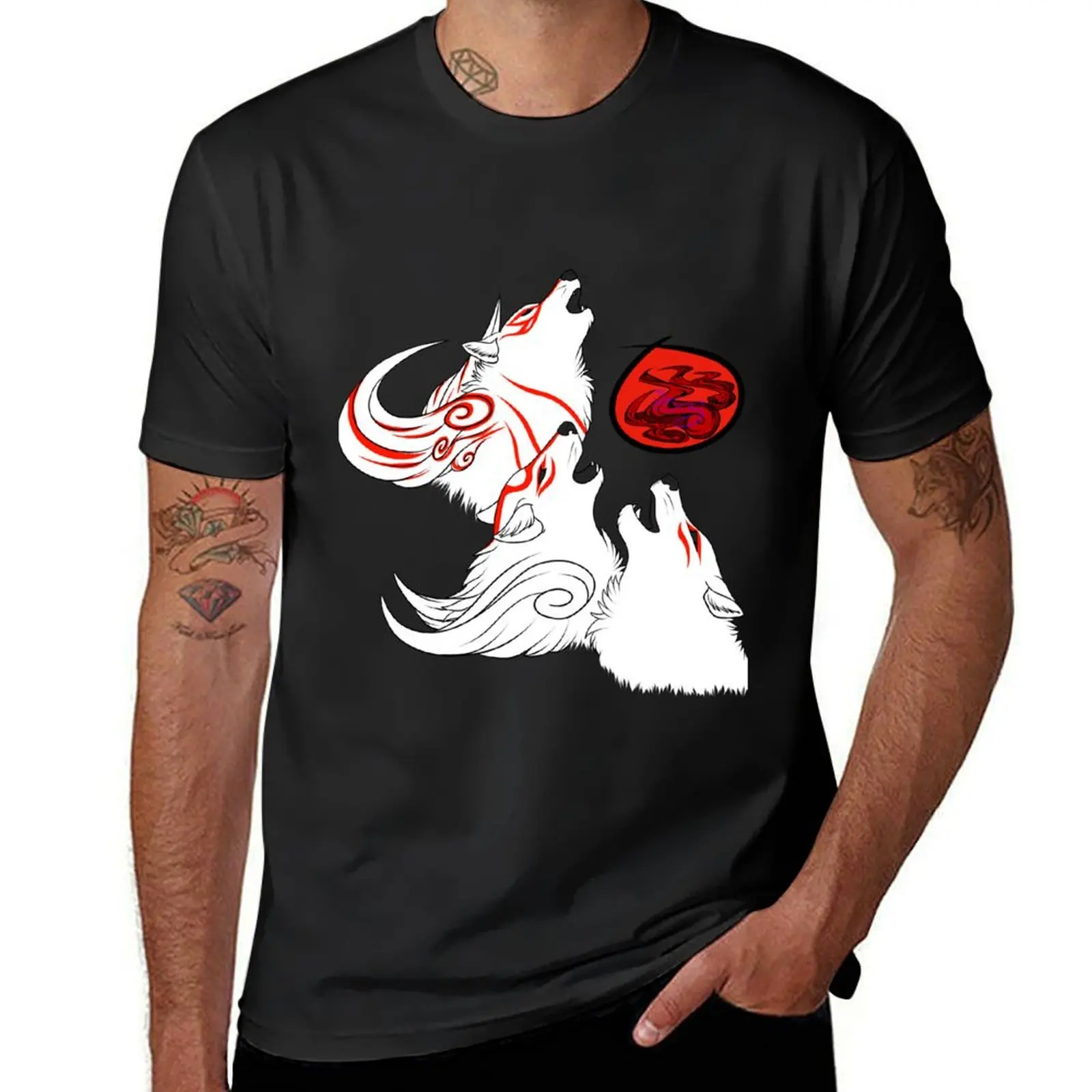 

Okami Howls T-Shirt Personalized t-shirt custom t shirt graphic shirts anime tshirt oversized t shirts for men