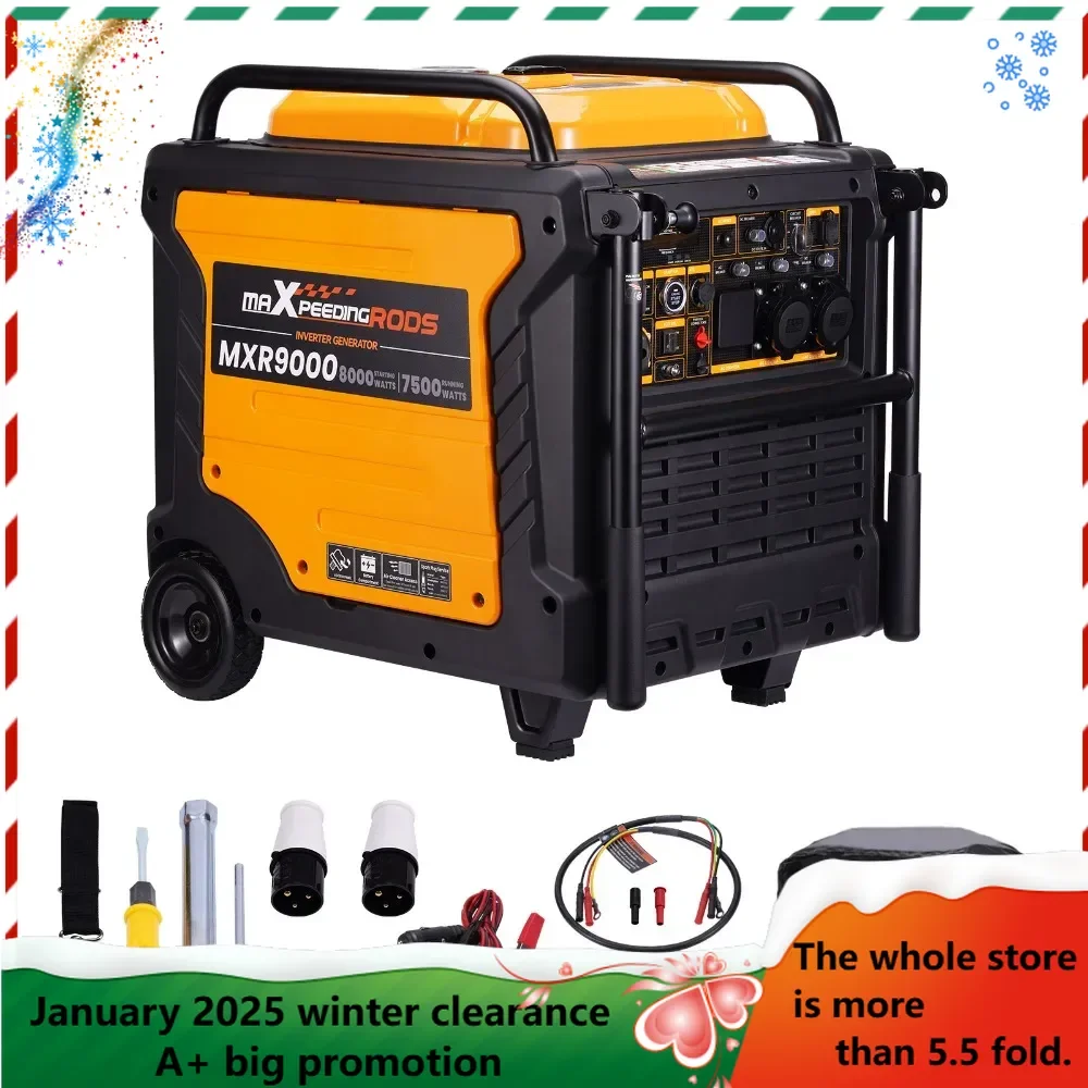 Petrol Generators Inverter Petrol Generator Portable 7500W E-start with ATS Interface and wheels Variable frequency generator