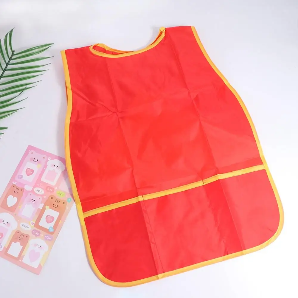 Craft Activity Nylon Art Smock Waterproof with 3 Pockets Painting Aprons Convenient Reusable Apron Birthday Parties