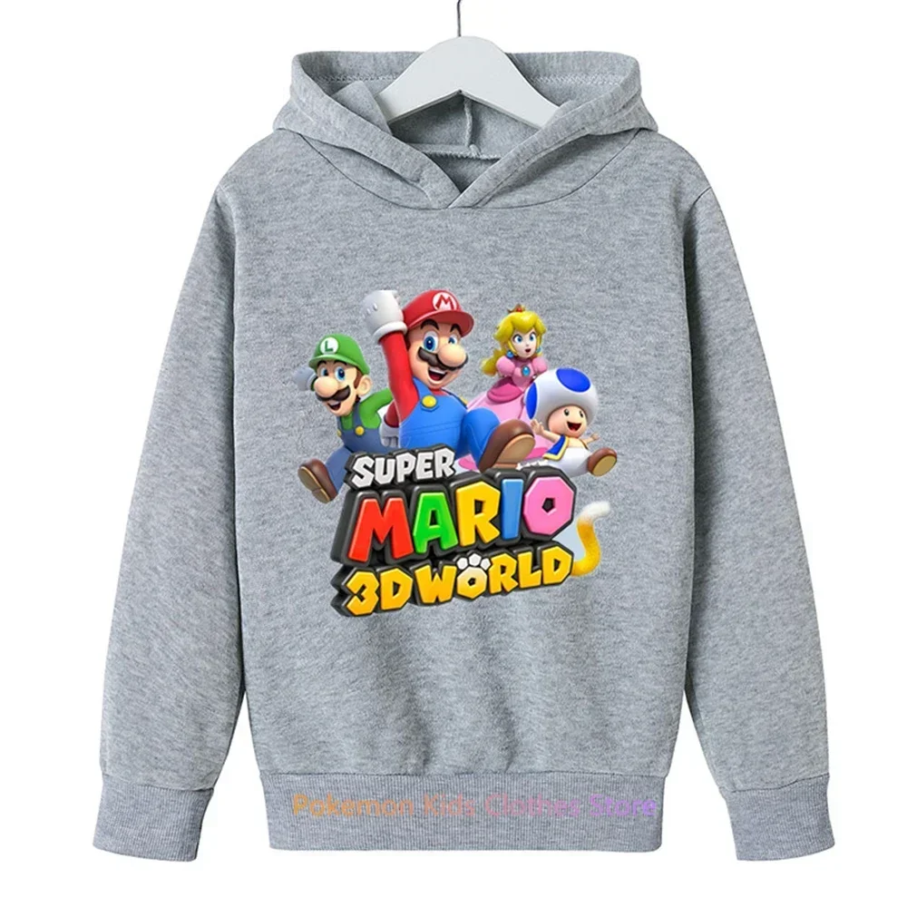 3-12 Years Old Children's Super Mario bros Children's Clothing Autumn Baby Sweater Print Pokemon Girls Pullover Boys