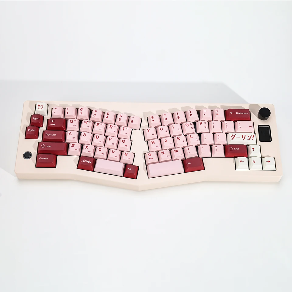 KBDiy Clone GMK Keycaps Korean Retro GMK Darling Cherry Profile