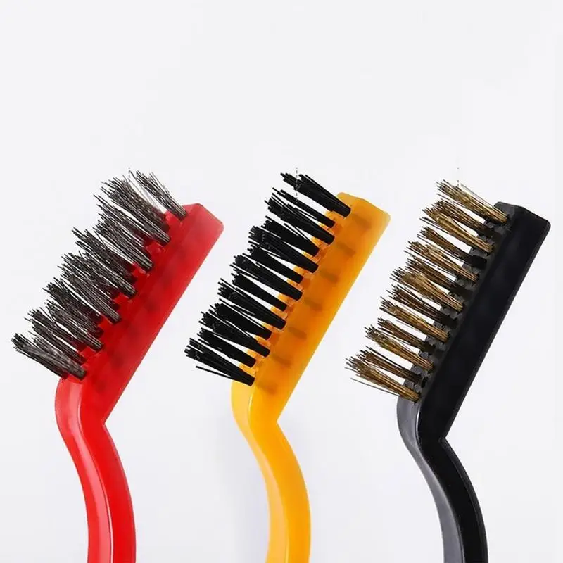 Wire Brush Set Sturdy Kitchen Strong Decontamination Wire Brush Copper Brush Cooktop Cleaning Brush For Cleaning Paint Dirt