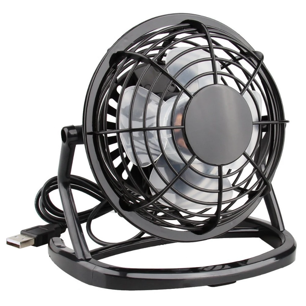 1 ~ 4 Stuks Draagbare 4 Inch Usb Mini Fan Dc 5V Kleine Bureauventilator 4 Bladen Koelventilator Mini Super Dempen Stille Ventilatoren Voor