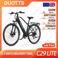 DUOTTS C29 Lite Electric Bike: 27.5 Inch Tires, Dual Disc Brakes, 36V 13AH Battery, 250W Motor for Urban Commuting