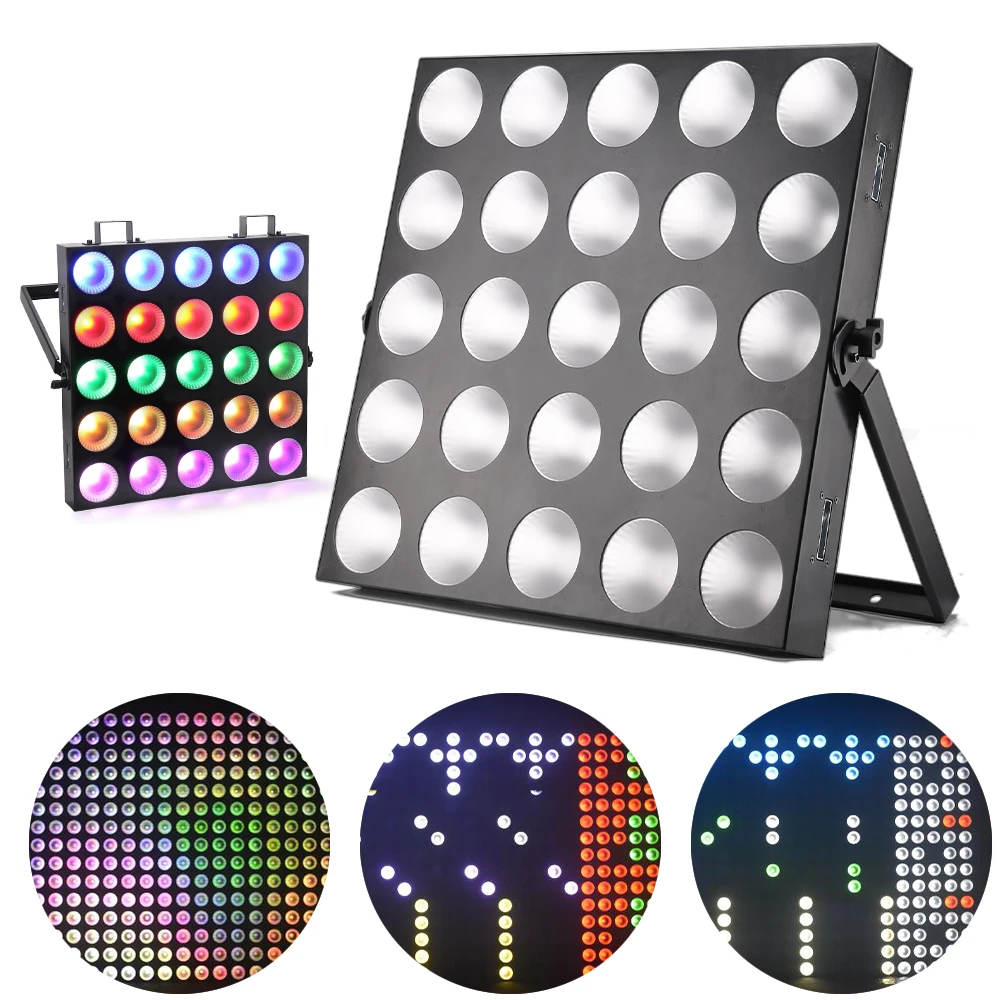 

LED Beam Matrix 25x12W RGBW 4in1 Stage Effect Light DMX512 Controller Music Strobe Disco DJ Home Party Concert Ball Hall Lights