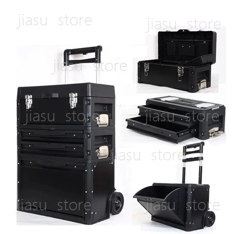 

Three-layer Separate Portable Multi-function Trolley Portable Hardware Combination Tool Cart 3 Colors Optional ABS+ Iron NEW