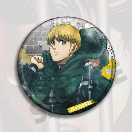 Attacco su Titano Anime Distintivo Pin Set Mikasa Ackerman Eren Jaeger Levi Ackerman Armin Arlert Sasha Braus Levi Ackerman