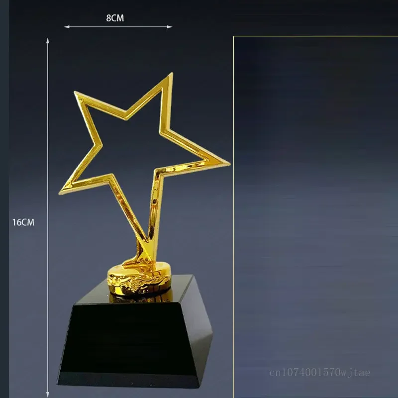 Customized Plastic Crystal Little Star Small Trophy, Commemorative Celebration, Children's Activity Gift, Home Decoration, 1Pc