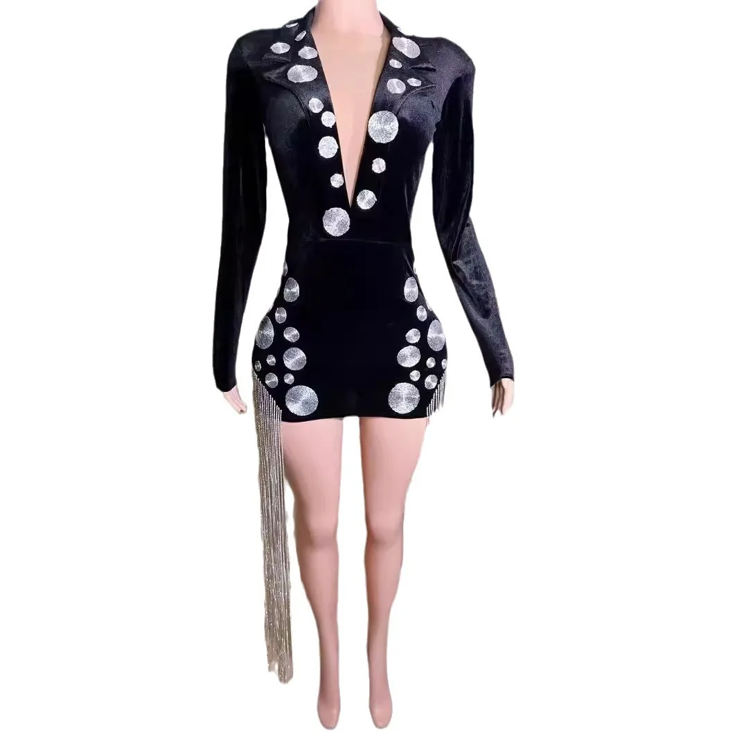 นักร้องเวทีเซ็กซี่กํามะหยี่ชุดมินิวันเกิดชุดราตรี Vestidos De Noche Elegantes Vestidos De Fiesta GradParty Dresses