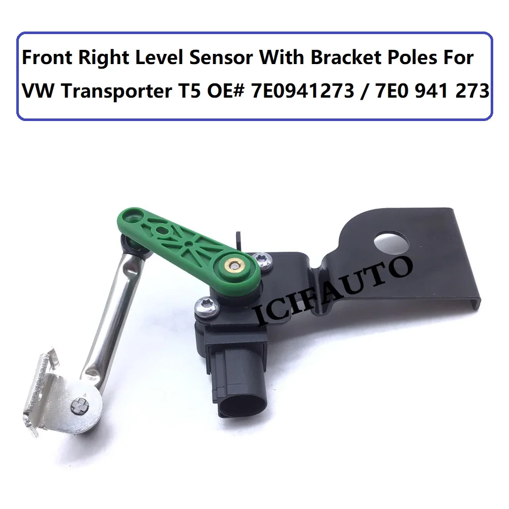 New Front Right Level Sensor With Bracket Poles For VW Transporter T5 OE# 7E0941273 / 7E0 941 273