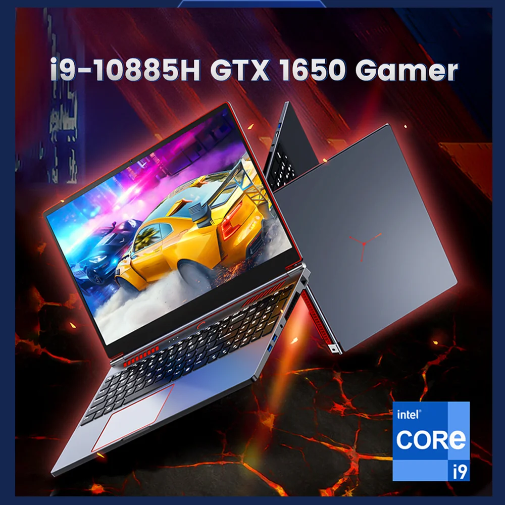 10 세대 게임용 노트북, 인텔 코어 i9 10880H i7 10750H GTX 1650 4G 16.1 인치 144Hz IPS 스크린 노트북 PC 게이머 윈도우 11 컴퓨터