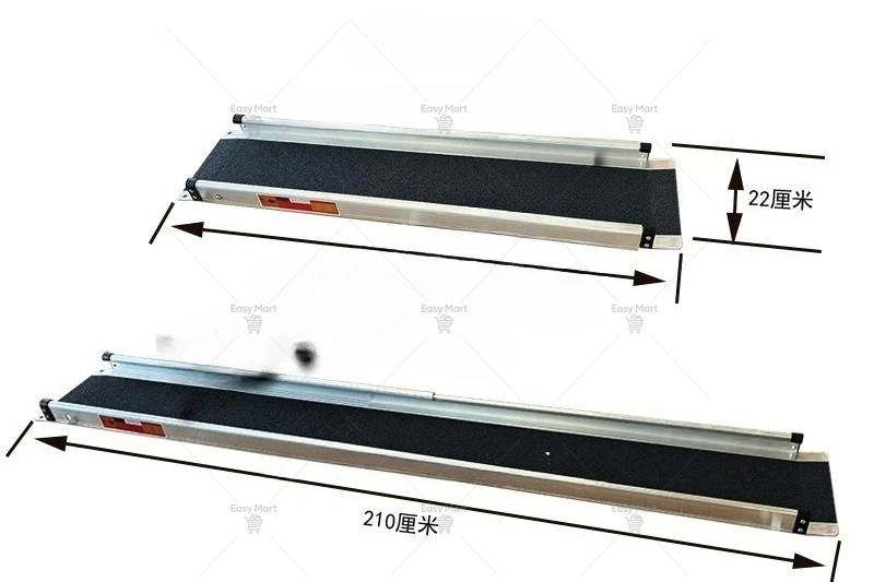 Retractable wheelchair ramp disabled aluminum alloy staircase steps inclined springboard portable barrier-free ramp