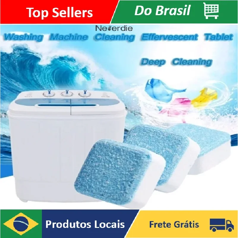 Kit 10 Tablets Pastilles Clean Cleaning Washing Machines-Neverdie Store