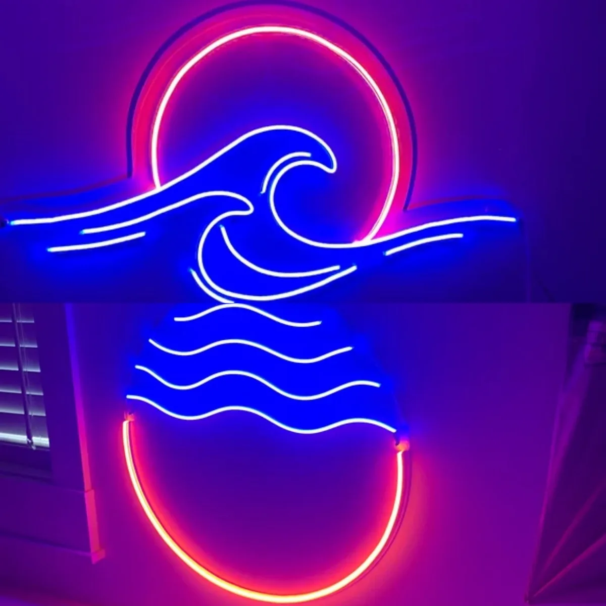 Waves Sunset Neon Lights Sunset LOGO Office Room Corridor Logoled Lights Night Lights Animation Signs KTV DecorativeSigns