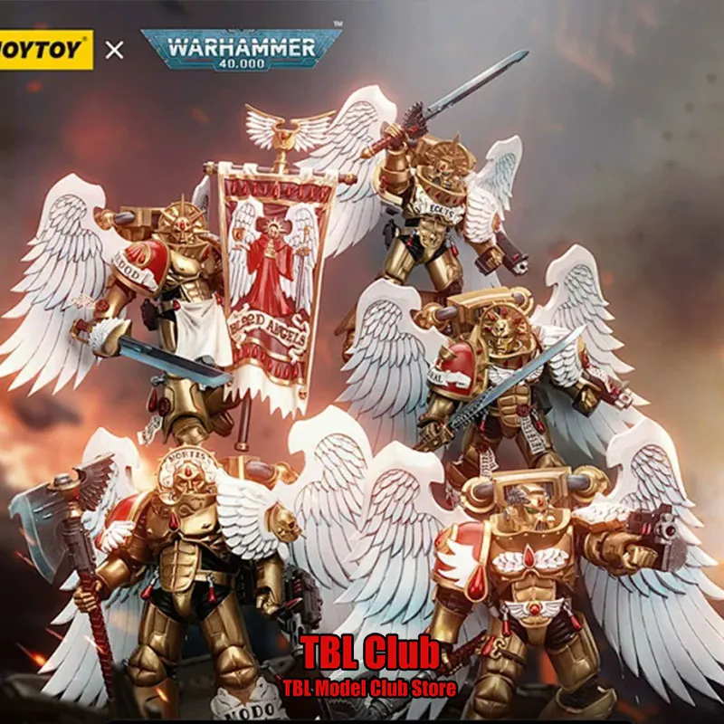 JOYTOY Warhammer 40K 1/18 Blood Angels Sanguinary Guard Ancient Angels Sanguinary Guard Full Set 12.2cm Soldier Action Figure