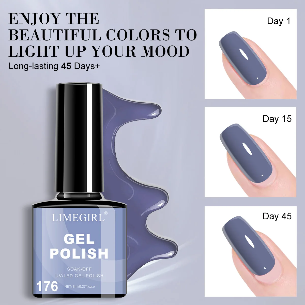 LIMEGIRL Halloween Zestaw żelowych lakierów do paznokci z top coatem i baza pod lakier do paznokci DIY Design Gel Manicure Salon & Home Halloween Gift